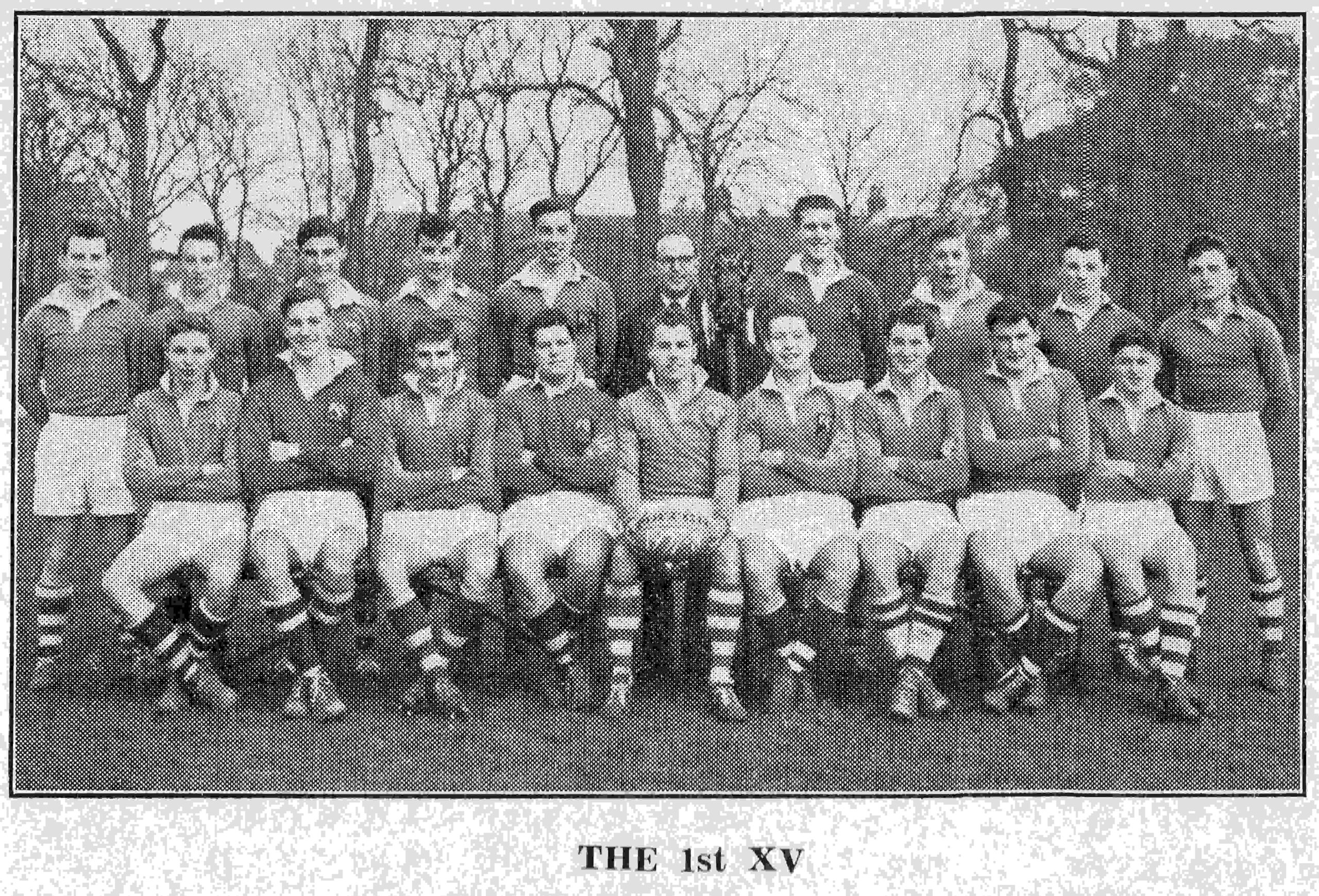 First XV, 1957-8 Season